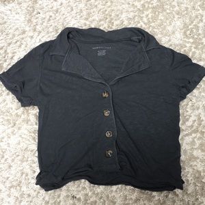 Grey American Eagle cropped sleep shirt